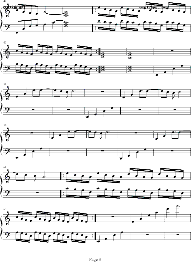 无明泪-蓝雪影钢琴曲谱（图3）