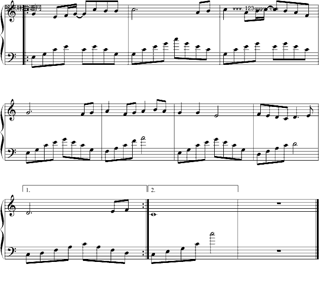 星空下-枫香的落叶钢琴曲谱（图2）
