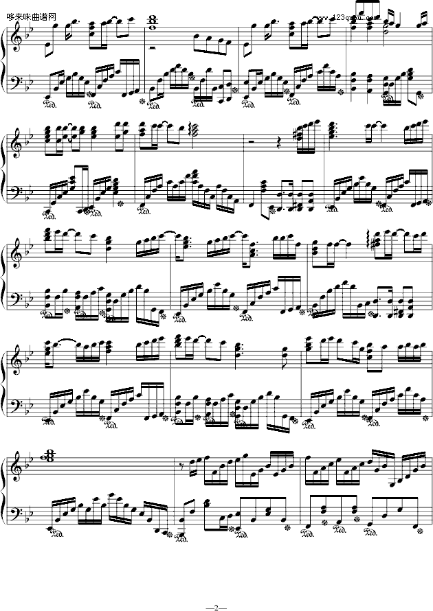 看到梦之后-名侦探柯南钢琴曲谱（图2）