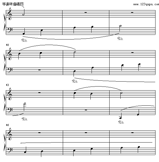安静的心-小菲侠钢琴曲谱（图4）