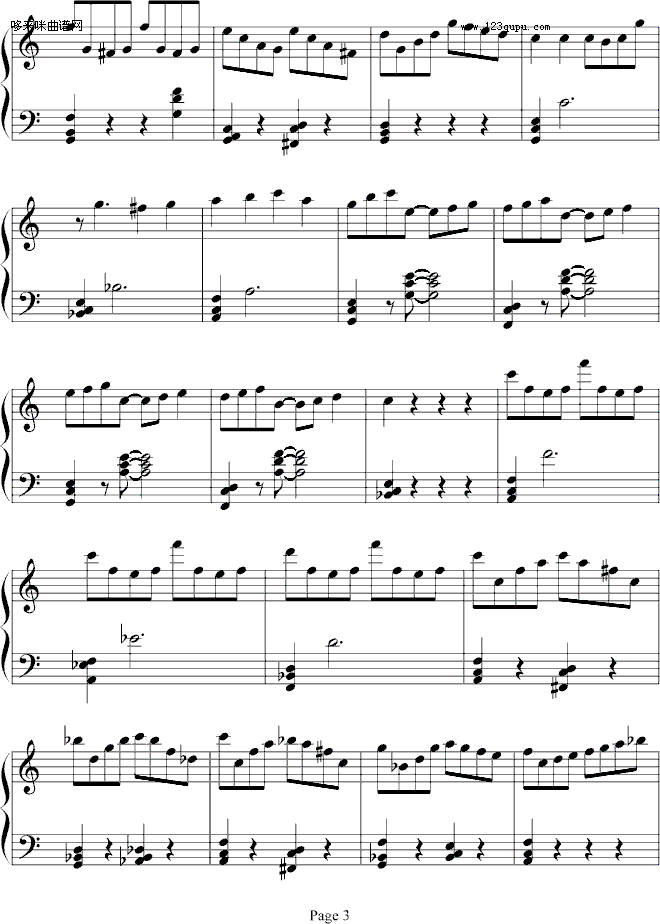 小星星变奏曲 - 西村艾丽-西村艾丽钢琴曲谱（图3）