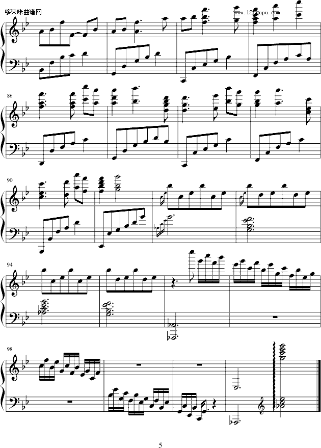 夏-须釜俊一钢琴曲谱（图5）