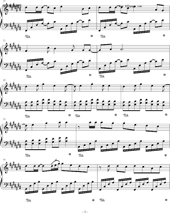 Light-W-inds钢琴曲谱（图3）