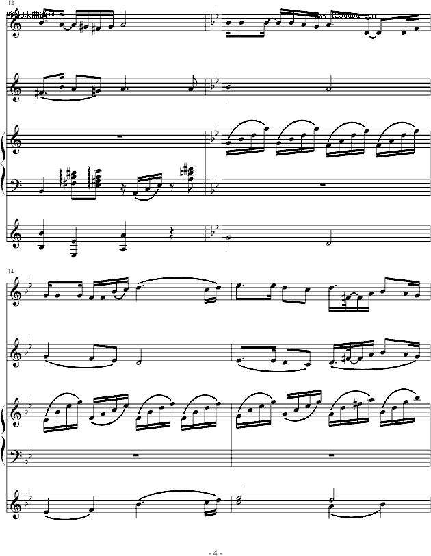 泪光-琴辉钢琴曲谱（图4）