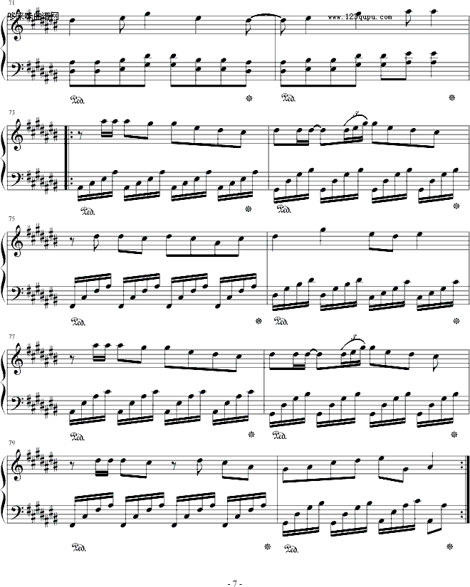 Light-W-inds钢琴曲谱（图7）