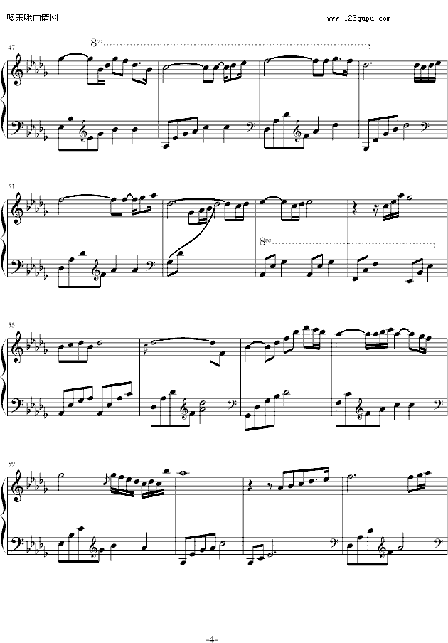 Beautiful Lady-The Daydream钢琴曲谱（图4）