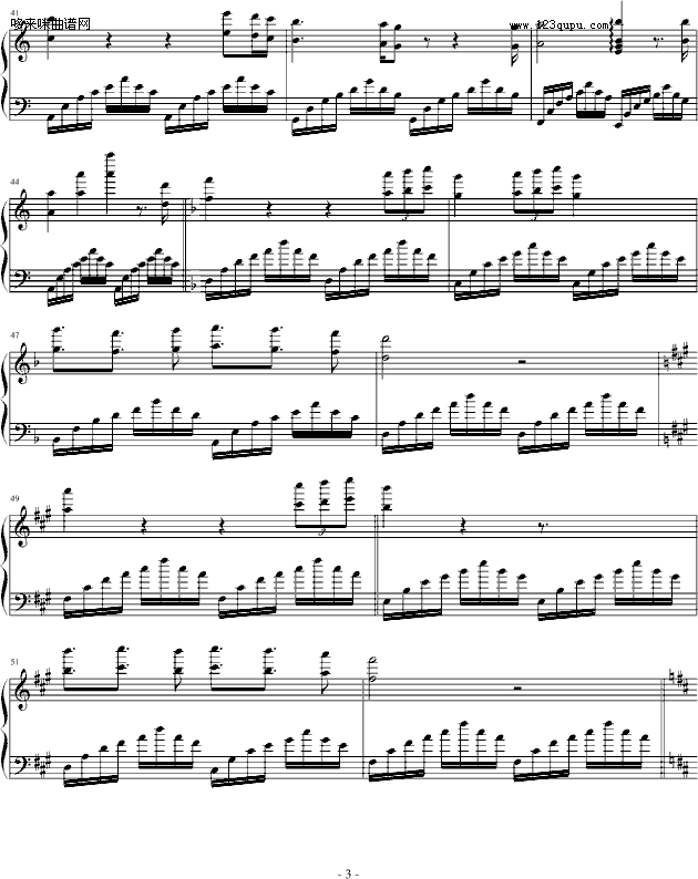达拉然的冬天-圆圆怕蚊子钢琴曲谱（图3）