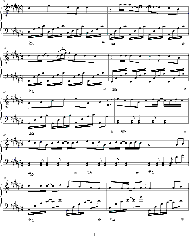 Light-W-inds钢琴曲谱（图4）