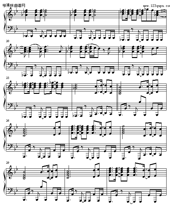 the one-后街男孩钢琴曲谱（图2）