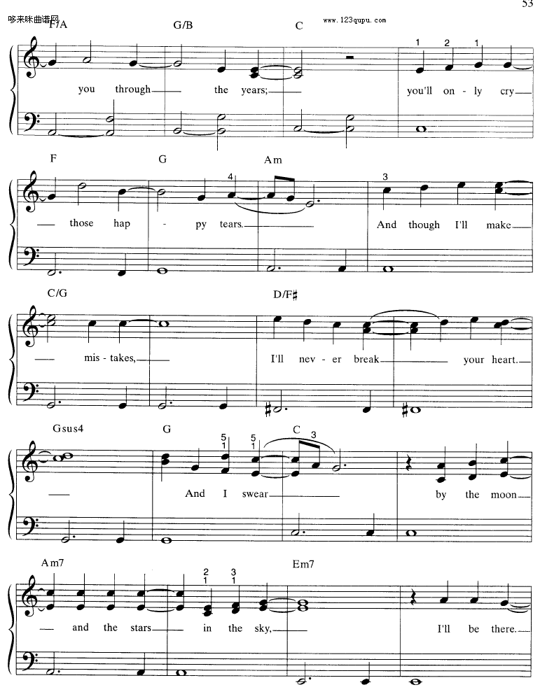 I Swear-All-4-On钢琴曲谱（图3）