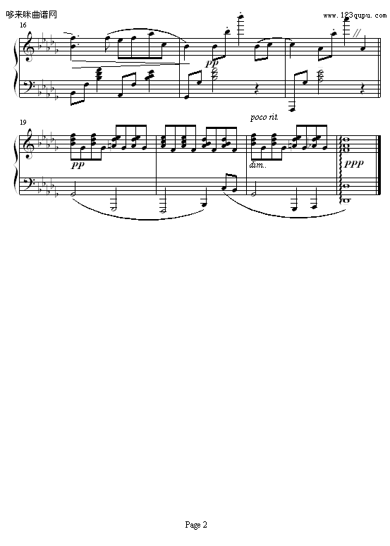 二月东银河-须釜俊一钢琴曲谱（图2）