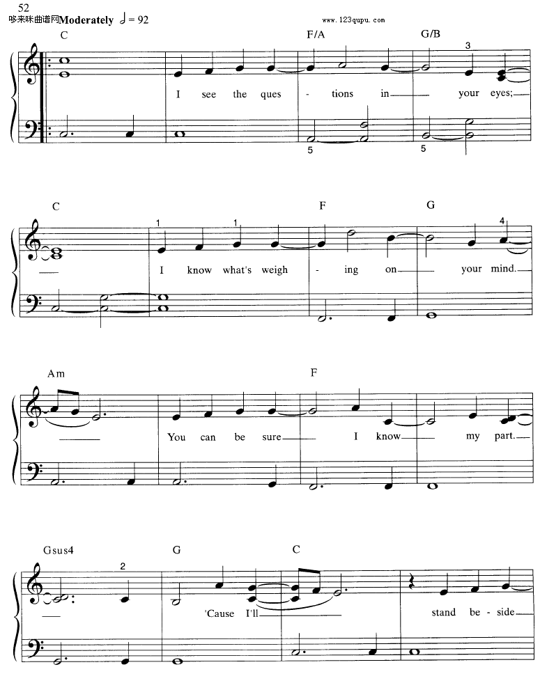 I Swear-All-4-On钢琴曲谱（图2）