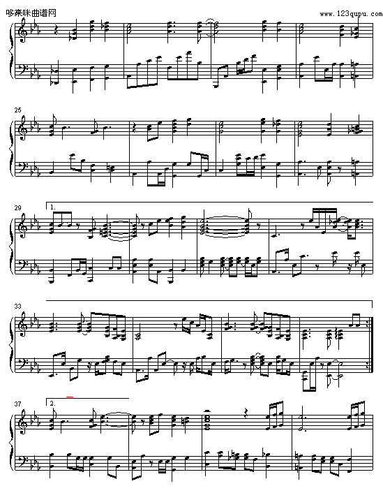 怒涛之桥-保罗西蒙钢琴曲谱（图2）