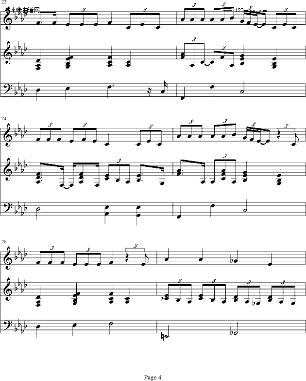 TADDY BEAR-滨崎步钢琴曲谱（图4）