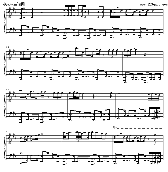 卡萨布兰卡-欧美日韩钢琴曲谱（图3）