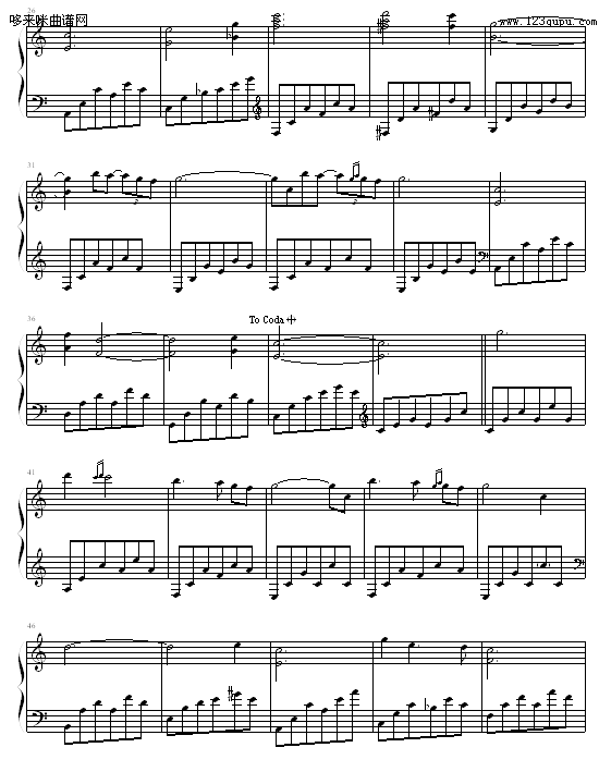 Moon River-其他侠名钢琴曲谱（图2）