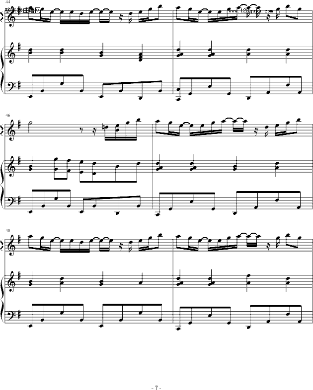 JEWEL-其他侠名钢琴曲谱（图7）
