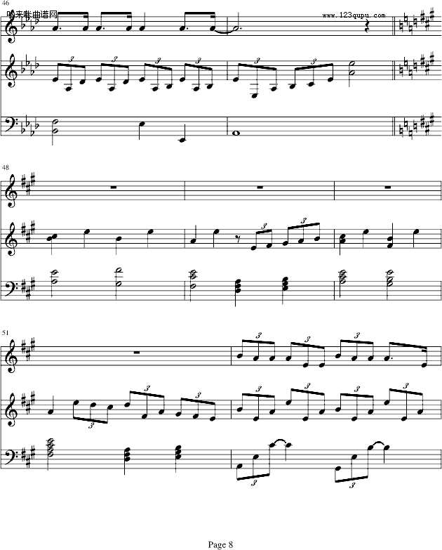 TADDY BEAR-滨崎步钢琴曲谱（图8）