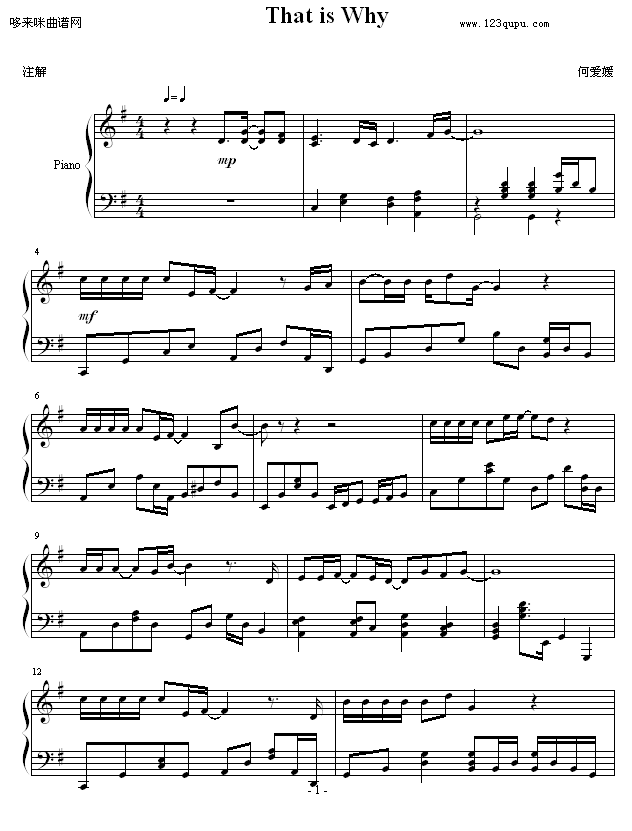 ThatWhy-(迈克学摇滚)-迈克杰克逊钢琴曲谱（图1）