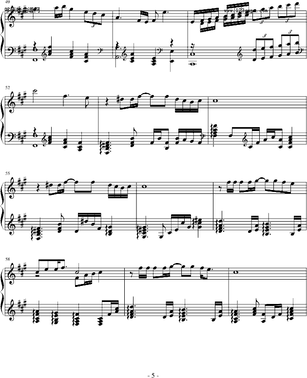 灰色轨迹-beyond钢琴曲谱（图5）