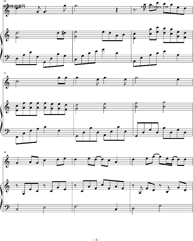 怀念-蔡依林钢琴曲谱（图4）