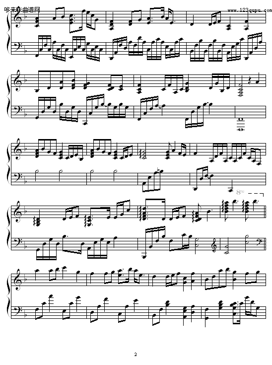 月夜-须釜俊一钢琴曲谱（图2）