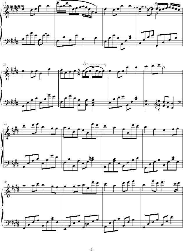 知足-五月天钢琴曲谱（图2）