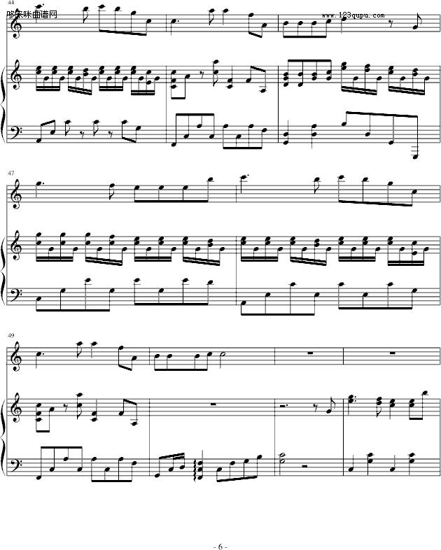 黑白配-(弹唱)-范玮琪钢琴曲谱（图6）