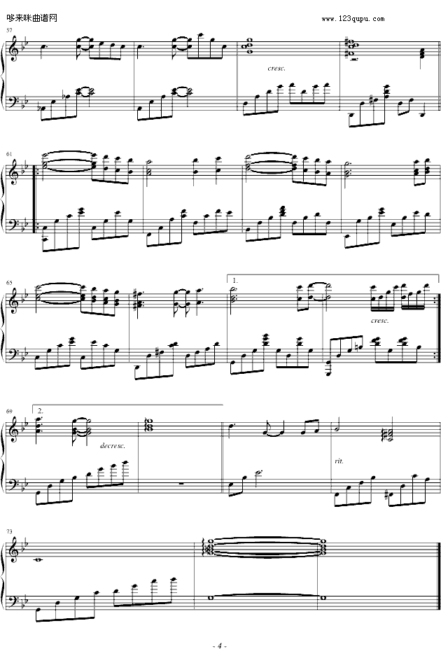 从开始到现在-blueman版-张信哲钢琴曲谱（图4）