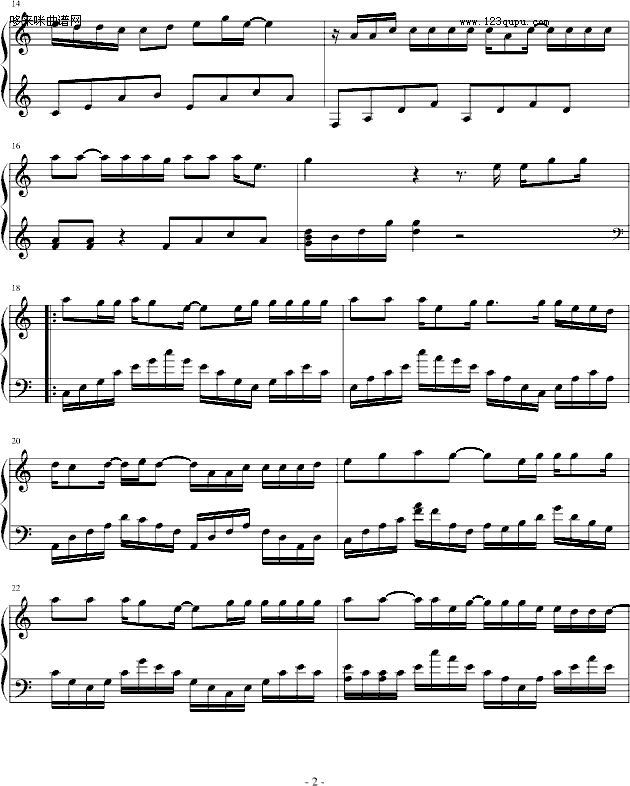 天使与海豚-冰岛的雨季-梁詠琪钢琴曲谱（图2）