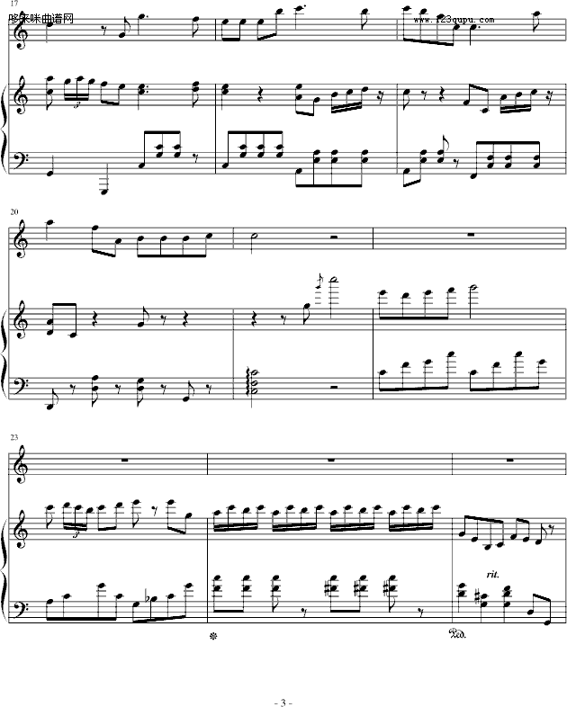 黑白配-(弹唱)-范玮琪钢琴曲谱（图3）