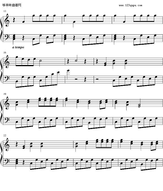 问候歌-(转角遇到爱插曲)超简易版-罗志祥钢琴曲谱（图2）