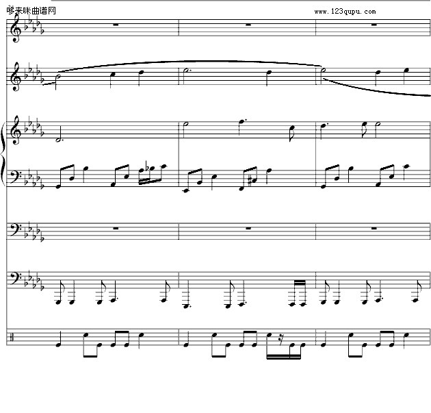 梯田-总谱-周杰伦钢琴曲谱（图7）