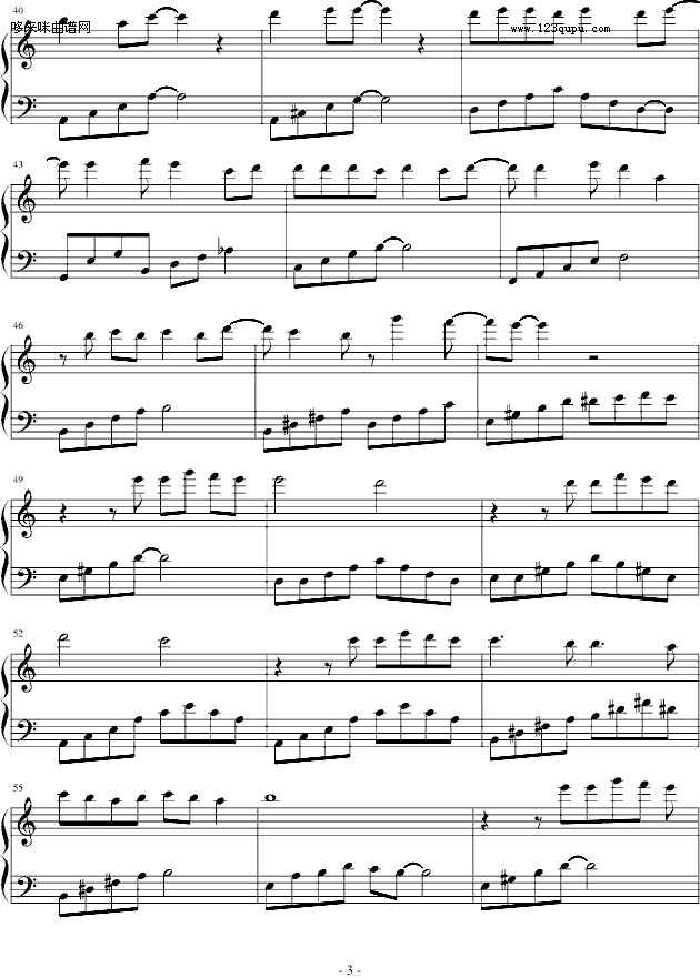 迷迭香-周杰伦钢琴曲谱（图3）