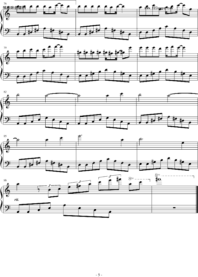 迷迭香-周杰伦钢琴曲谱（图5）