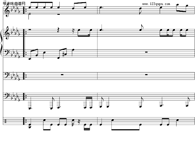 梯田-总谱-周杰伦钢琴曲谱（图3）