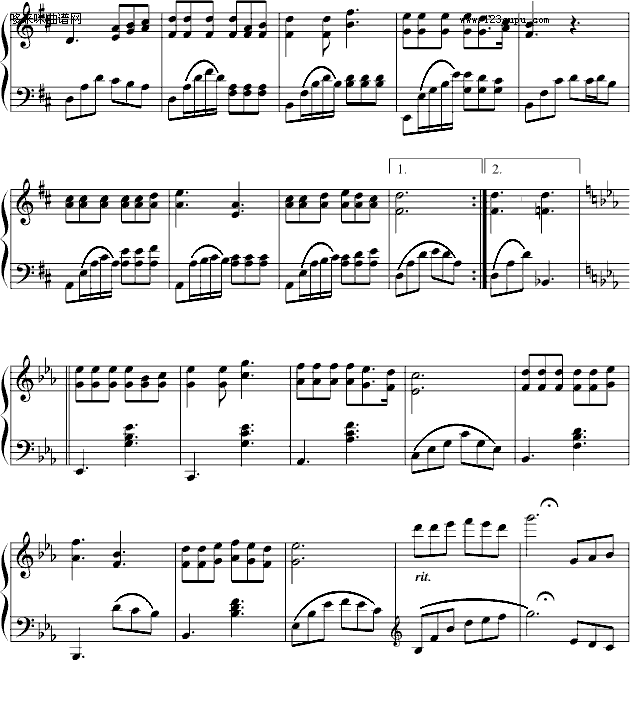 同桌的你-(演奏版)-老狼钢琴曲谱（图2）