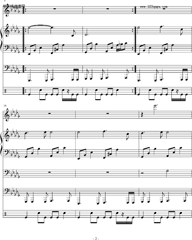梯田-总谱-周杰伦钢琴曲谱（图2）