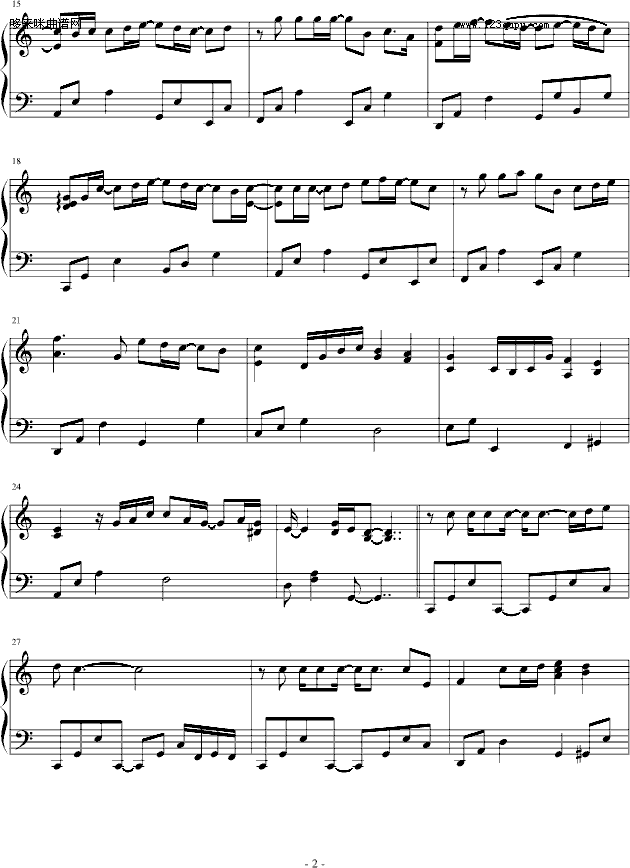 翅膀-林俊杰钢琴曲谱（图2）