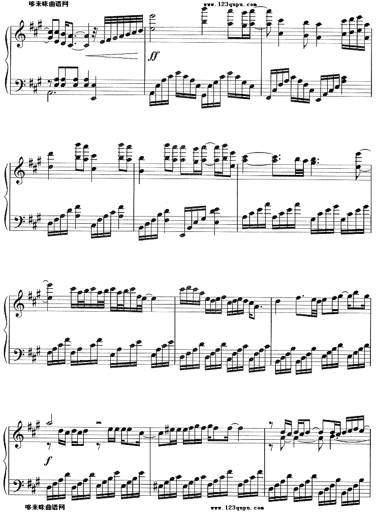 蓝色生死恋钢琴曲谱（图3）