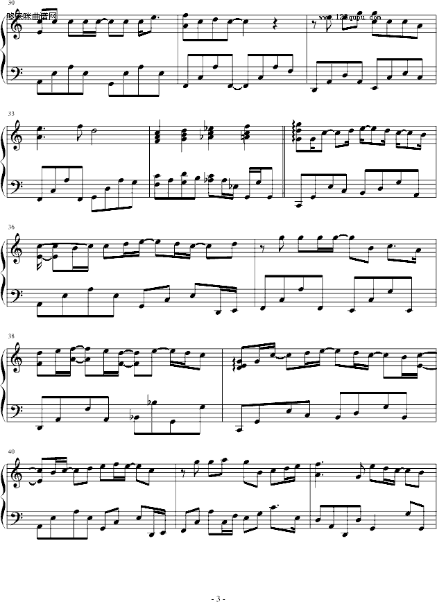 翅膀-林俊杰钢琴曲谱（图3）