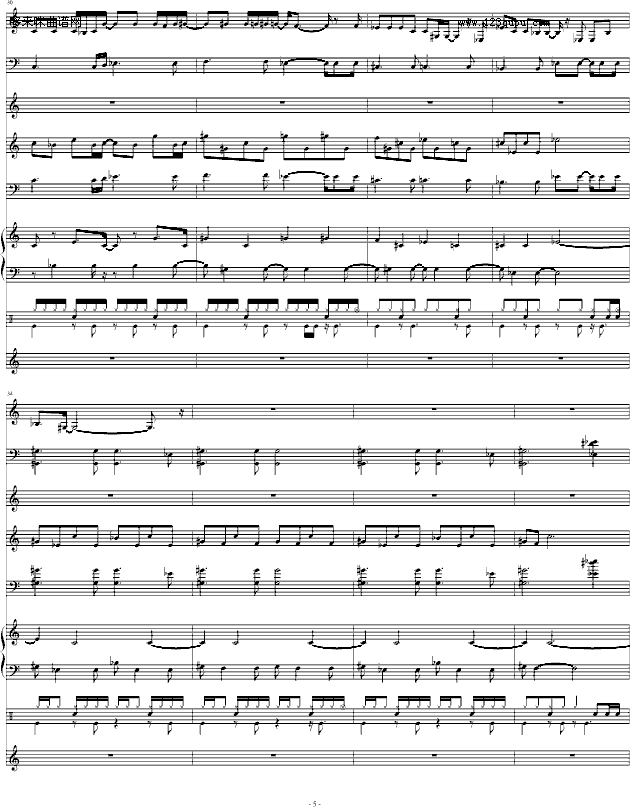 半岛铁盒-总谱-周杰伦钢琴曲谱（图5）