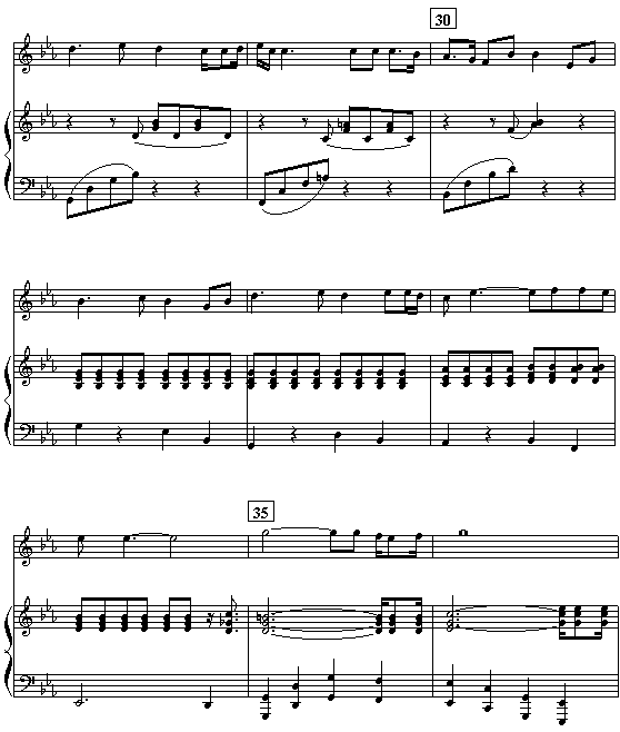 红旗飘飘钢琴曲谱（图3）