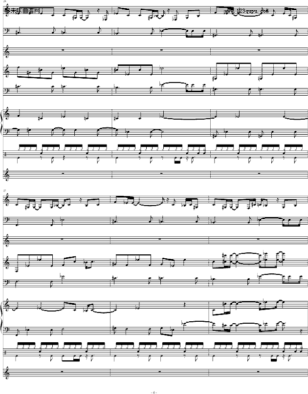 半岛铁盒-总谱-周杰伦钢琴曲谱（图4）