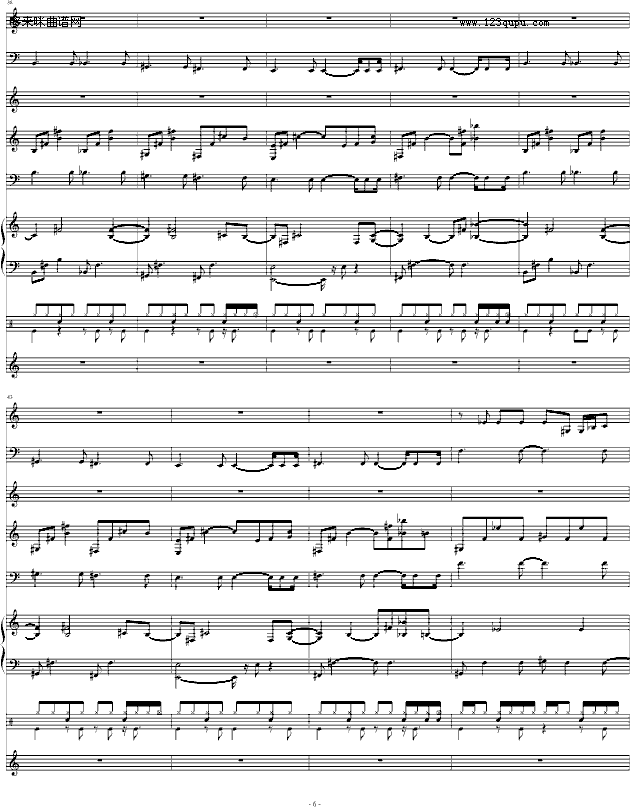 半岛铁盒-总谱-周杰伦钢琴曲谱（图6）