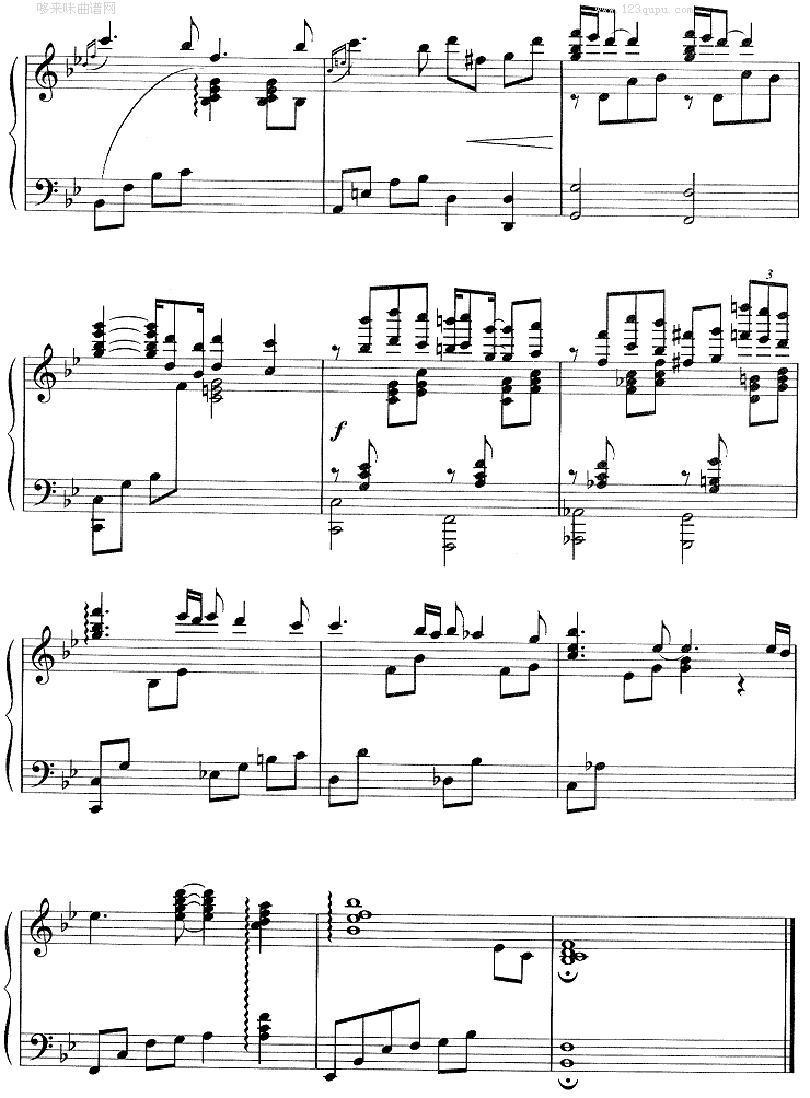 第一次《冬日恋歌》钢琴曲谱（图3）