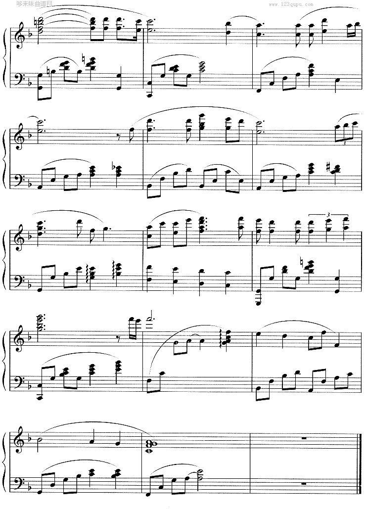 回忆(《冬日恋歌》插曲)钢琴曲谱（图4）