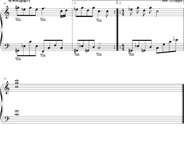 徘徊钢琴曲谱（图2）