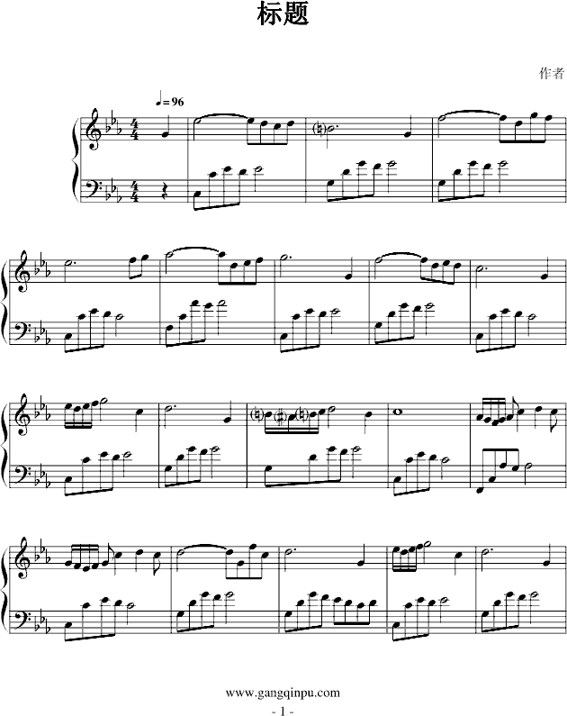 心情-乐赢天下钢琴曲谱（图1）