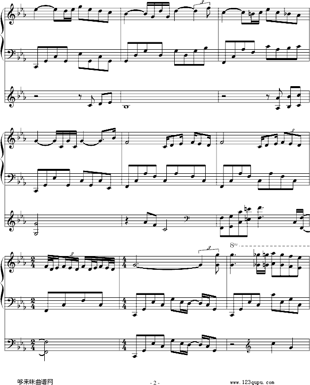 爱的协奏曲)-克莱德曼钢琴曲谱（图2）